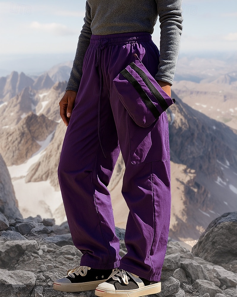 Per donna Pantaloni Cargo Pantaloni da escursionismo pantaloni da trekking Esterno Vestibilità regolare Impermeabile Antivento Pantaloni Tasca Elastico in vita Nero Rosso Campeggio / Escursionismo del 2025 a $42.99 –P3