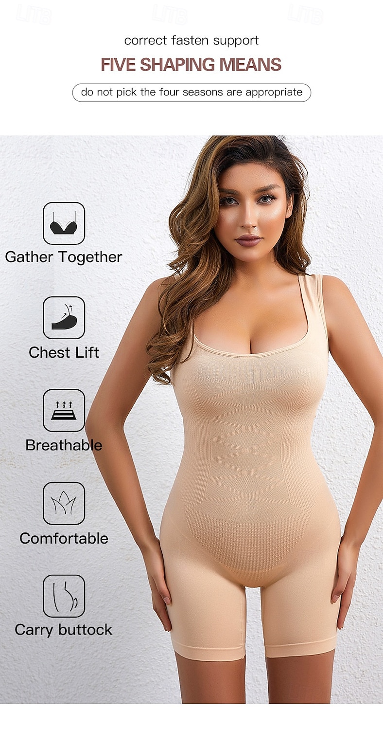 Mujer Normal Mono Corte Bodycon Color sólido Sin Mangas Sin Mangas Escote en U Deporte Diario Delgado Negro Caqui Beige Todas las Temporadas 2026 - $17.99 –P2