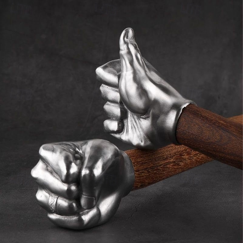 strapabíró vasököl kalapács rozsdamentes acél fejjel &tömörfa nyéllel ellátott multifunkcionális kézműves és barkácseszközök építéshez, kovácsoláshoz, műhelyhez, barkácsoláshoz - ideális igényes 2026 - $52.99 –P9