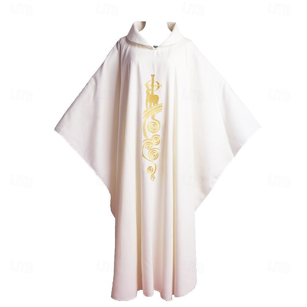 Retrò Vintage Medievale Rinascimento Vestaglia Pianeta Prete cattolico Ricamato Costume Per uomo Religioso e spirituale Halloween Carnevale Performance LARP Fiera Rinascimentale Adulti Mantello del 2026 a $73.99 –P5