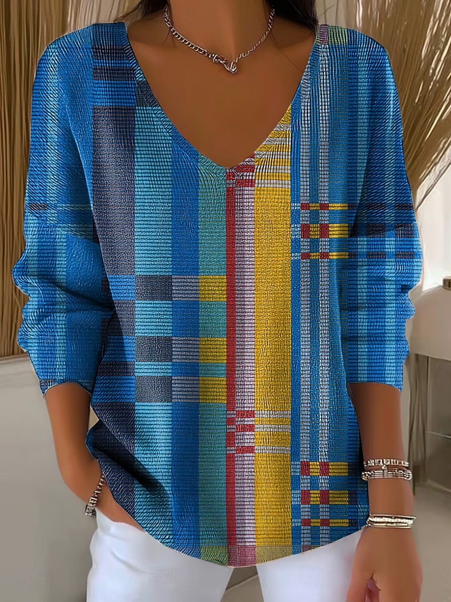 Femmes Pull Élégant Mode Streetwear Fleuri Graphique Col en V Tricoté manche longue Hauts Réguliers Tricoter Week-end Noir Vert Claire Printemps Automne de 2025 ? $29.99 –P2