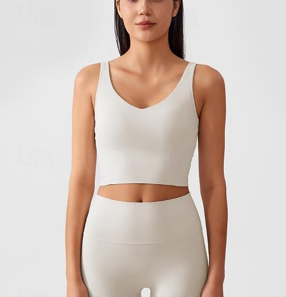 Damskie Top do jogi Stanik sportowy Bielizna Střední podpora Nagi Jednolity/zwykły kolor Sport Odzież sportowa Srebrny Czarny Pilates Zumba Bieganie 2026 - $26.99 –P5