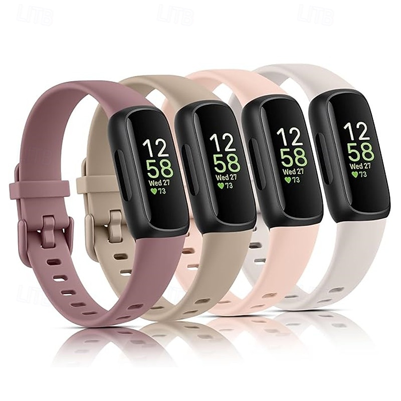 4 pezzi Cinturino intelligente Compatibile con Fitbit Inspire 3 Silicone Orologio intelligente Cinghia Donne Uomini Cinturino Sportivo Sostituzione Polsino del 2026 a $17.99 –P7