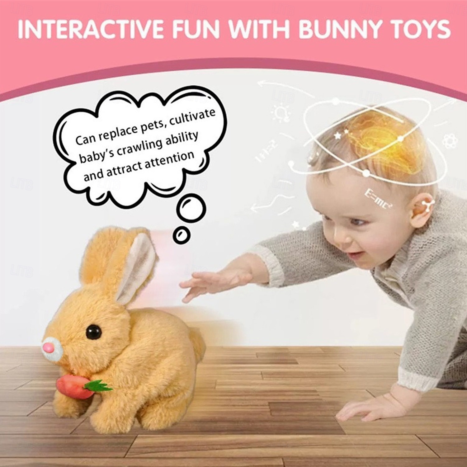 My Realistic Bunny Toy Interactive Electronic Pet Toys Bunnies can Hops Walks and Wiggles its EarsEaster Plush Stuffed Bunny Toy Educational Toys for Kids Christmas Gift 2025 - $24.99 –P3