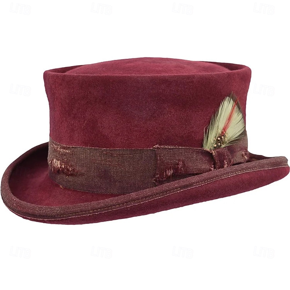 Palarie Material Textil Palarie de soare Nuntă Crăciun Halloween Zi de Naștere Concediu Elegant Epocă Cu Culoare Pură Diadema Articole Pentru Cap 2026 - $57.99 –P7