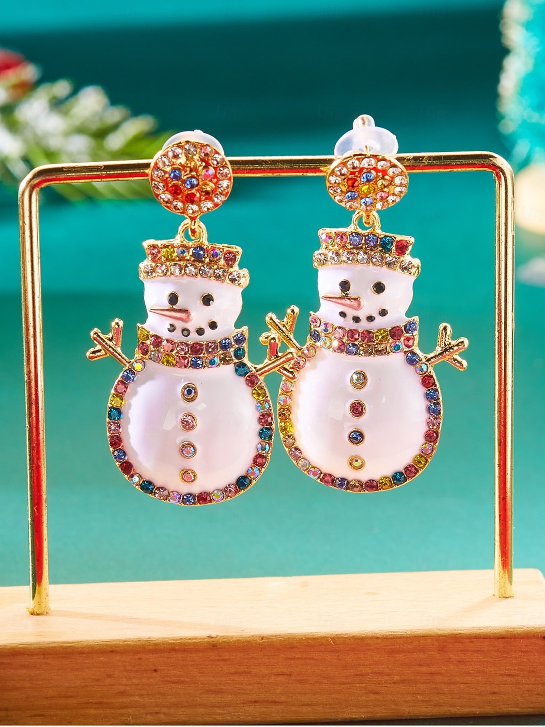 Naisten jouluiset rusettikorvakorut kimaltelevalla punaisella viimeistelyllä, juhlava lomakoru joulujuhliin, lahjaidea 2026 - $7.99 –P2