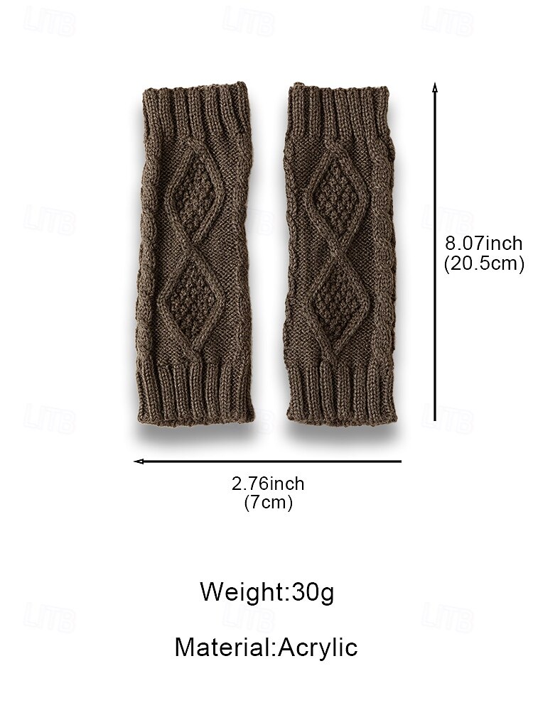 2026年 女性用ニット指なし手袋、冬用の快適なケーブルニットハンドウォーマー、女性向けのスタイリッシュなクリスマスギフトアクセサリー  コレクション – $7.99 –P9