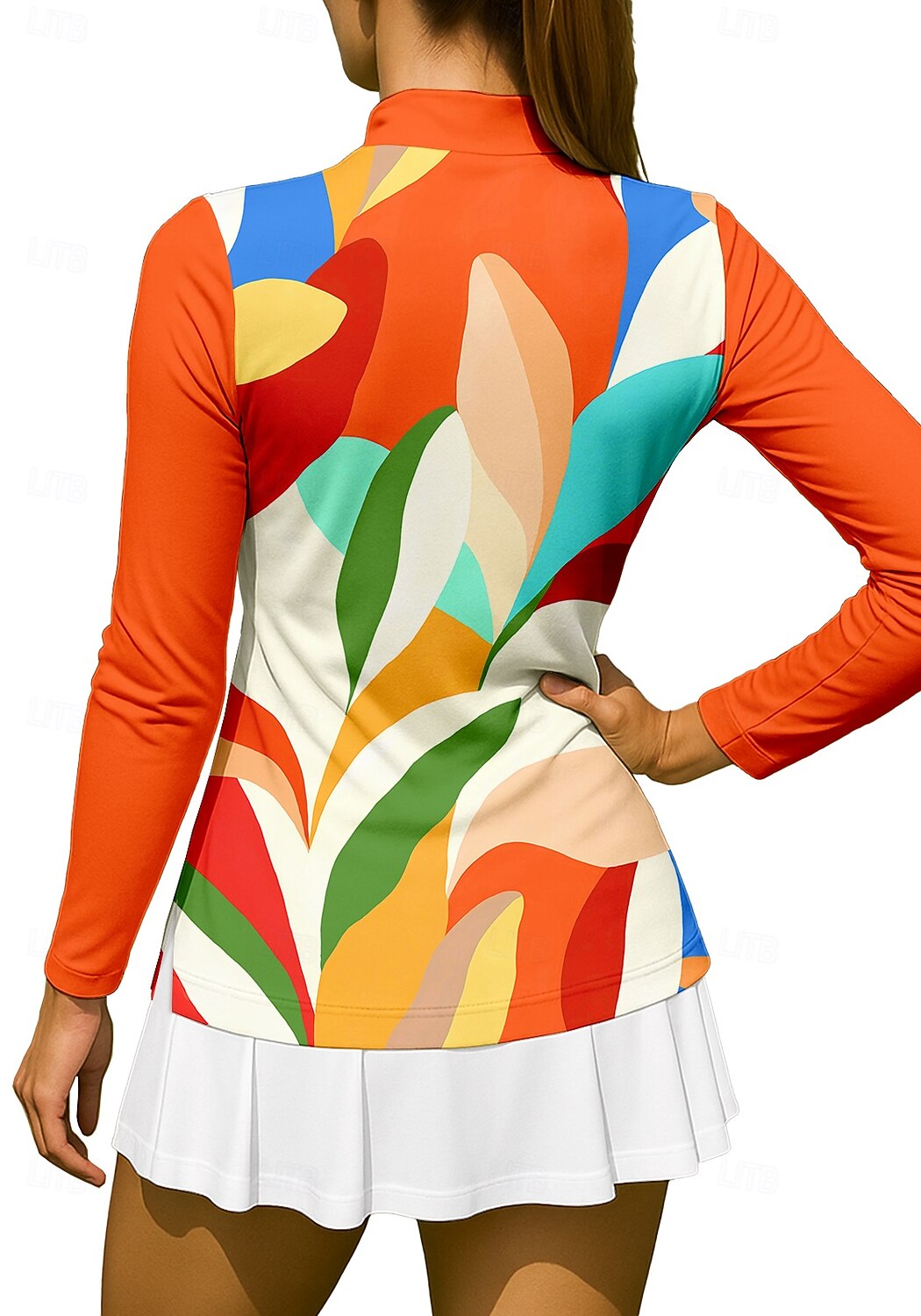 Mulheres Floral Tropical Camisa Camisa Esportiva Camisa polo de caminhada Camisa de tênis Manga Longa Zíper Floral UPF50+ Resistente a UV Elasticidade Alta Pavio Humido Respirável Voleibal Tênis Golfe de 2026 por $25.99 –P2
