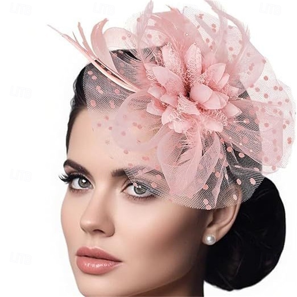 Fascinators Fabric Feathers Fedora Hat Wedding Tea Party Horse Race Cocktail Elegant Vintage With Feather Headpiece Headwear 2026 - $16.49 –P4