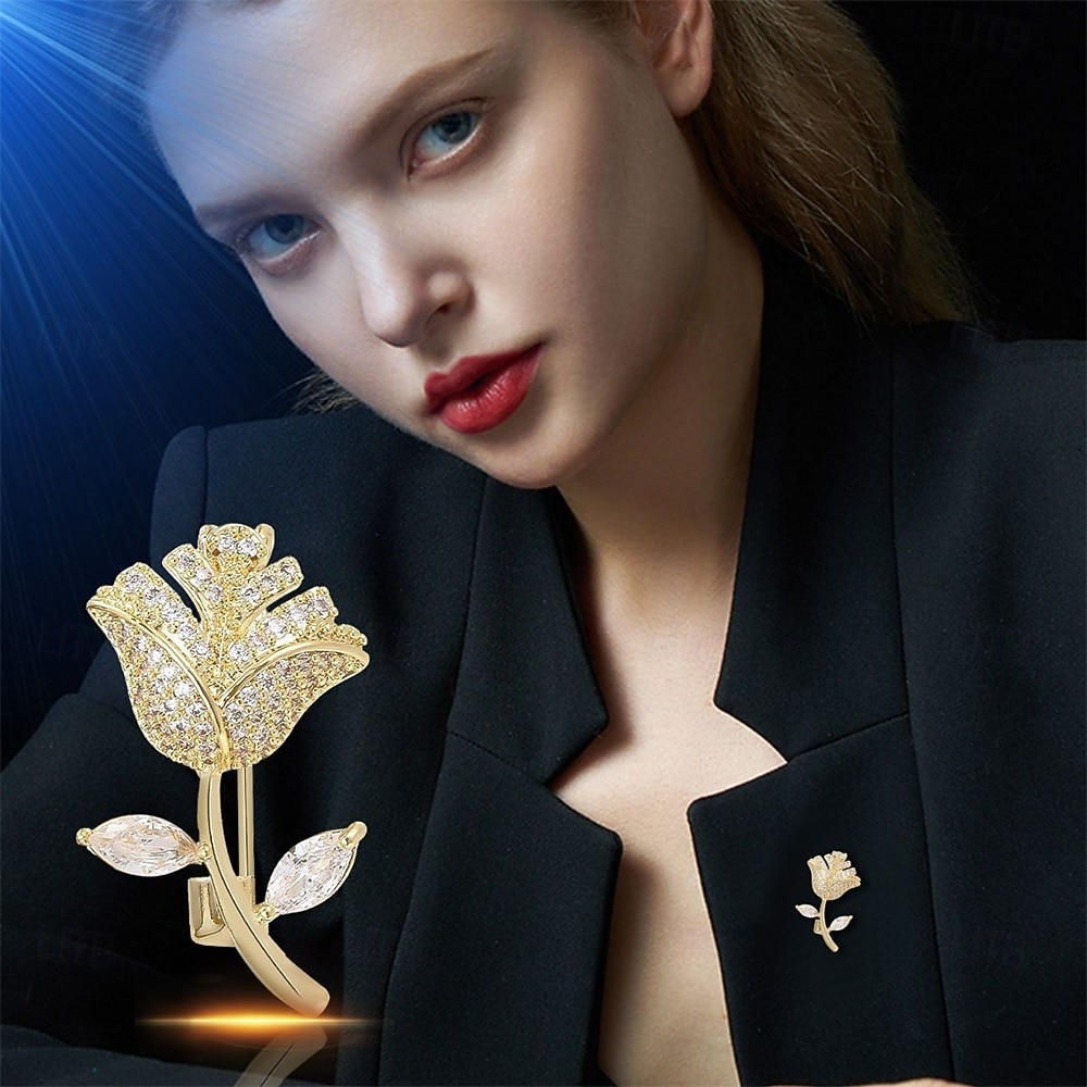 Broschen Blume Mode Luxus Brosche Schmuck Gold Für Hochzeit Party Geschenk Verlobung Abschlussball Festival 2026 - $17.49 –P3