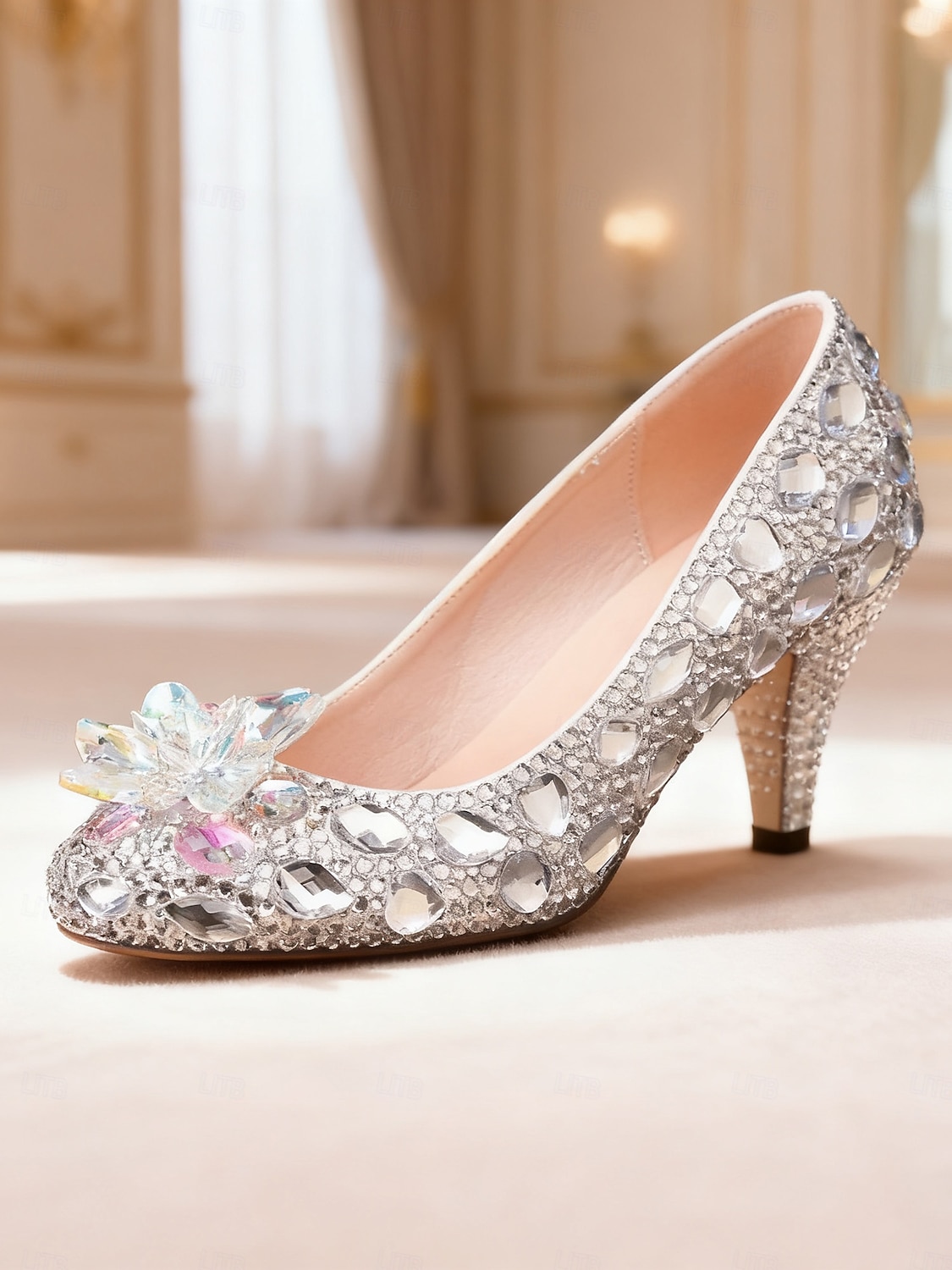 Damen-Set aus Strass-Pumps und Clutch mit mehrfarbigen Kristallverzierungen – elegante passende Schuhe und Handtasche für formelle Anlässe und Cocktailpartys 2026 - $109.99 –P4