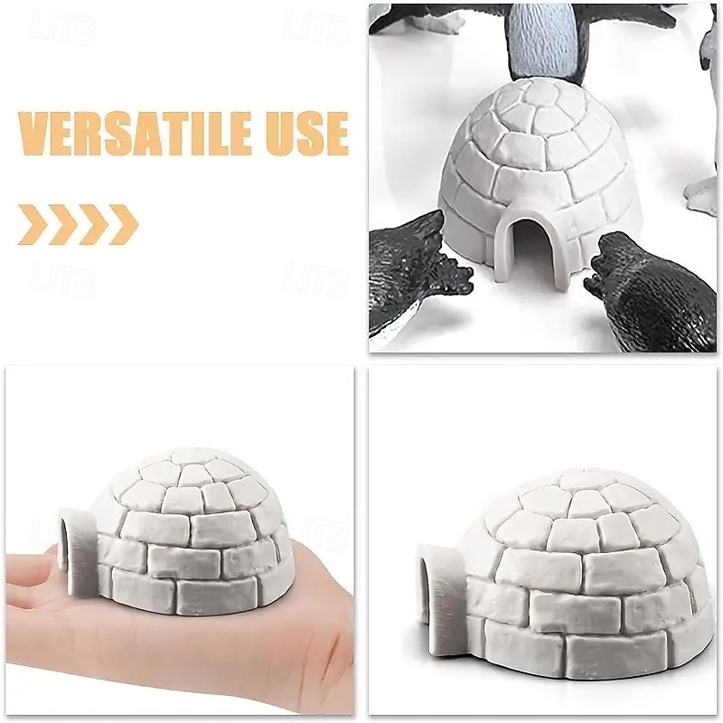 10-Piece Mini Arctic Igloo and Evergreen Tree Figurine Set, Plastic Mini Shelters with Snow-Covered Trees, Mushroom-Themed Garden Decoration Toys, Perfect for Desktop and Bookshelf Displays 2025 - $15.49 –P6