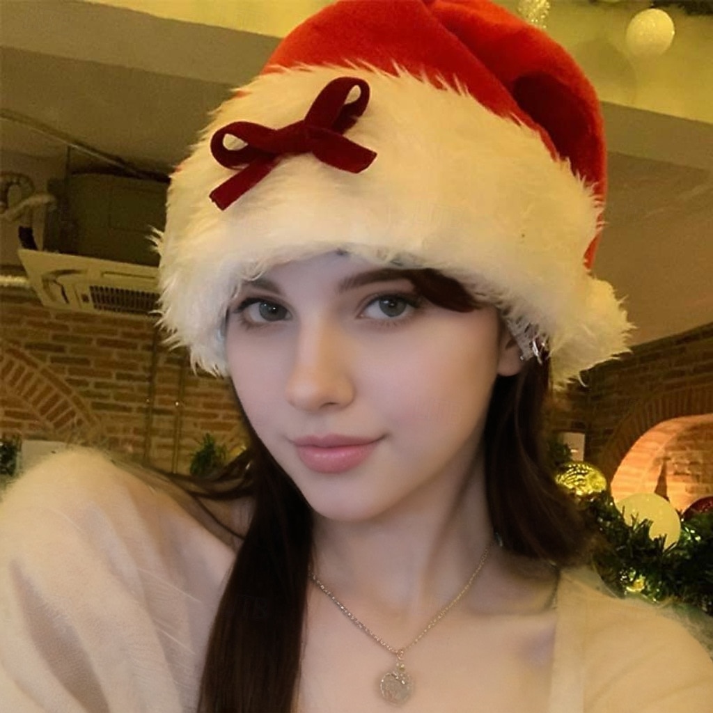 Joulupukki Mrs.Claus Joulupukin hattu Naisten Joulu Jouluasusteet Aikuiset Joulu Uusi vuosi Juhla Hattu 2025 - $13.49 –P5