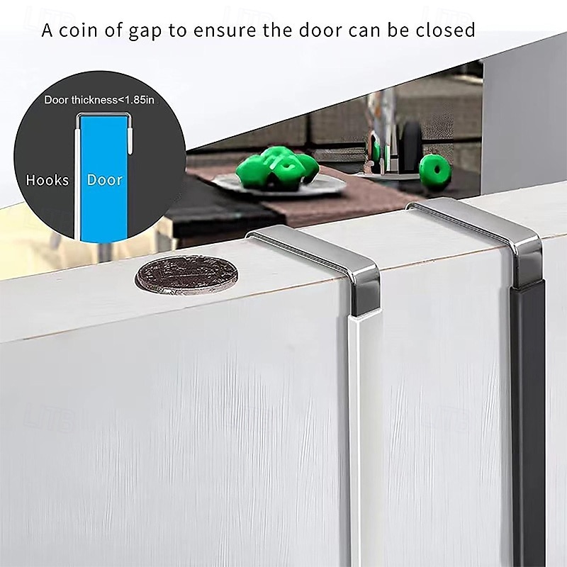 6 ks háčků na dveře, pogumované háčky na zadní dveře bez vrtání, nestopující ramínka na oblečení a klobouky do koupelny, ložnice, kuchyně a kanceláře 2026 - $17.99 –P3
