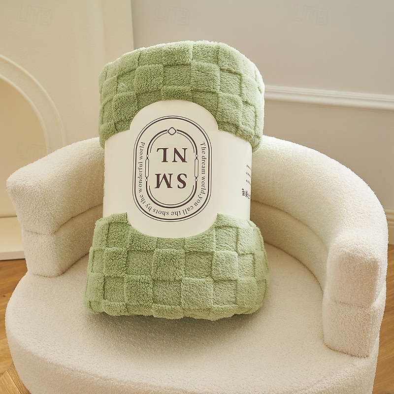 одеяло для кондиционера, легкое вафельное покрывало из флиса для дивана, кровати, сна в офисе или использования летом, уютное одеяло для небольшого ворса или покрывало на плечо 2026 - $28.99 –P5