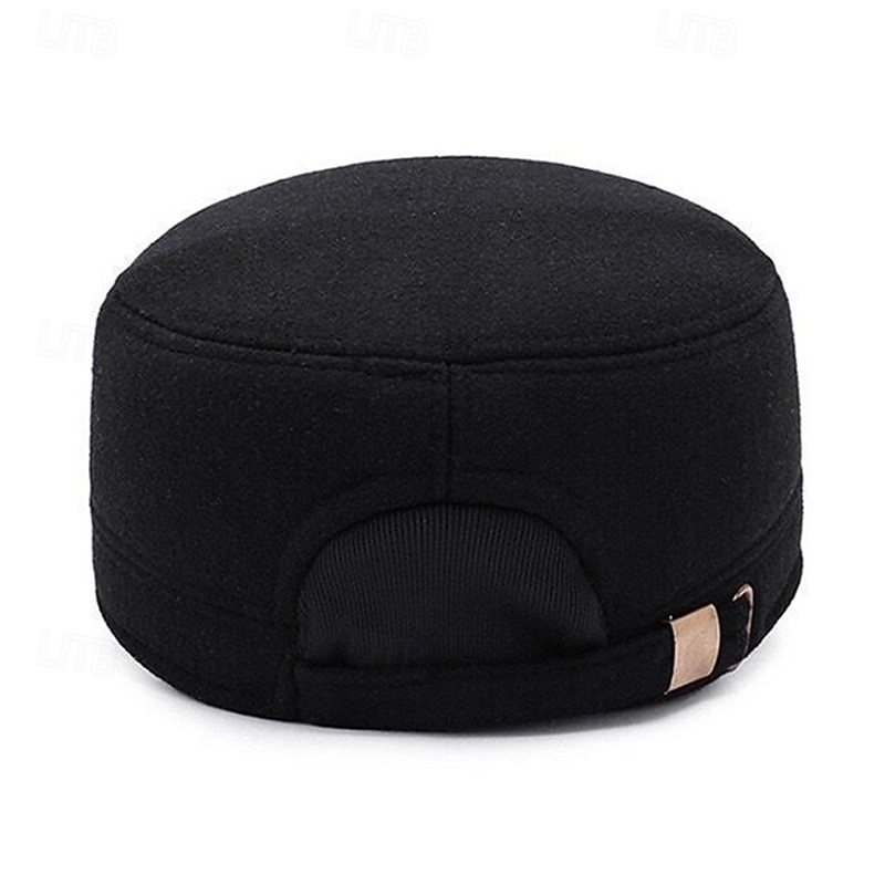 Herren Wintermützen Warme Wintermütze Winter-Baseball-Cap mit Ohrenklappen Winter-Baseballkappe Schwarz Grau Polyester Fleece Mode Moderne zeitgenössische Alltagskleidung Date Einfarbig Thermowarm 2026 - $9.49 –P5