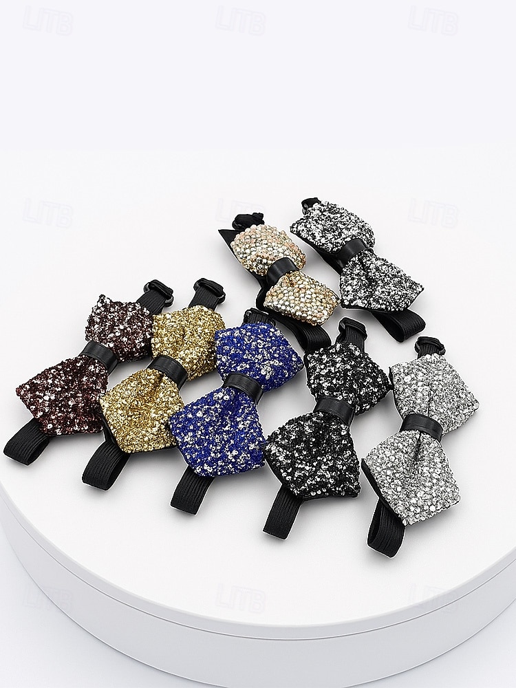 Nœud papillon de Noël pour homme – matière à paillettes en polyester scintillantes, festif et élégant, parfait pour les fêtes de fin d'année, les célébrations hivernales et les événements du réveillon du Nouvel An de 2026 ? $9.99 –P4