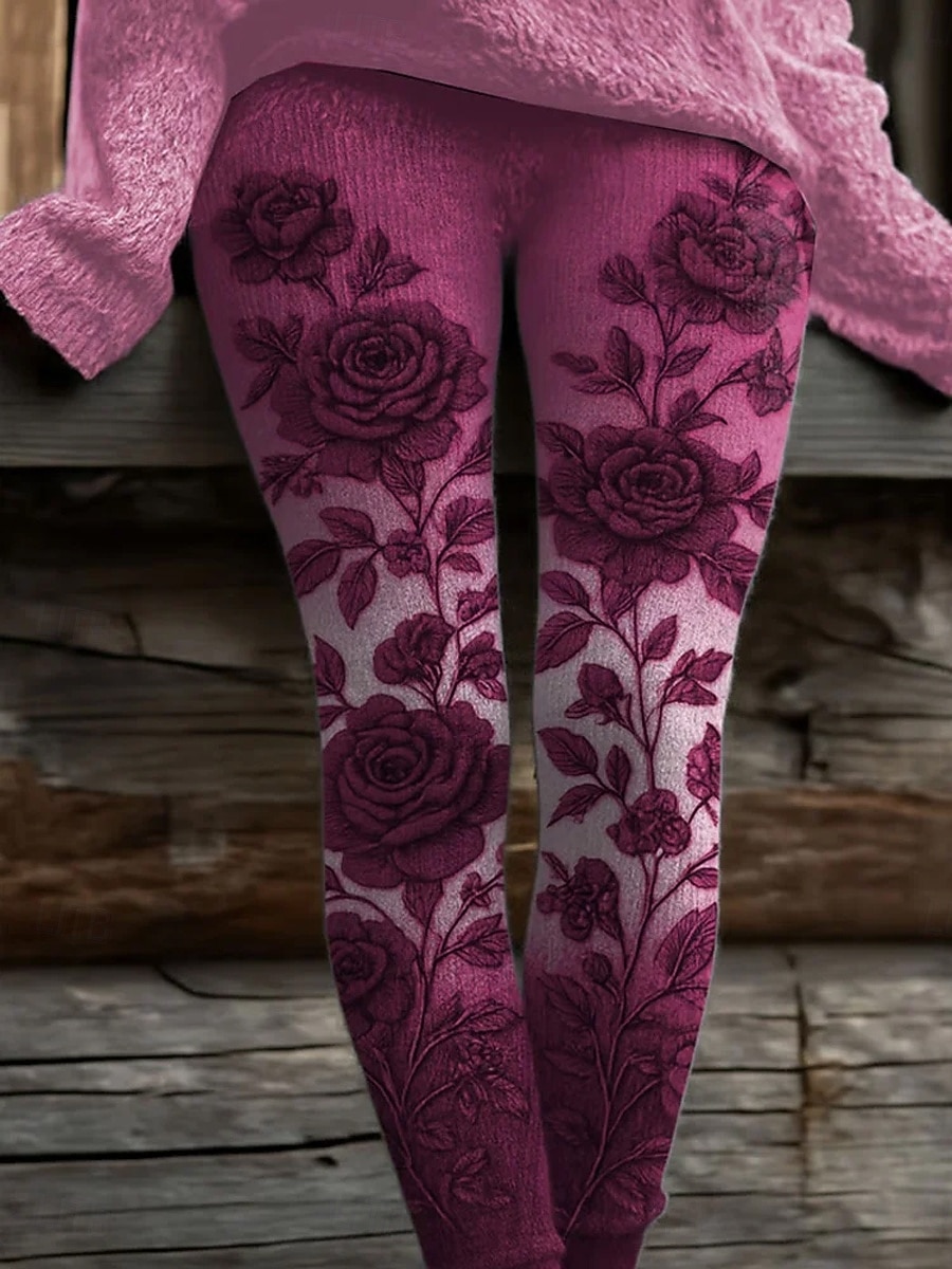 Per donna Leggings Vacanza Vintage Moda Lunghezza intera Vita Alta Floreale Grafico Coulisse Patchwork Stampa Calore Termico Morbido Traspirante Elasticizzato Quotidiano All'aperto Vacanza Bianco del 2026 a $21.99 –P2