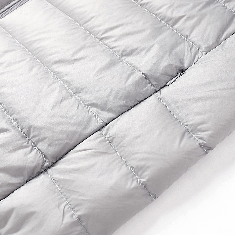 Homme Manteau d'Hiver Doudoune Veste Matelassée Avec Poches 50% duvet de canard blanc Vacances Tenue quotidienne Date Régulier Mode Occasionnel Confortable Chaleur Thermique Automne Hiver Couleur de 2026 ? $56.99 –P7