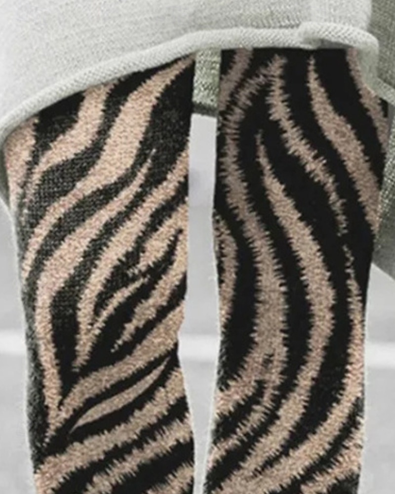 Dámské Legíny Pohodlné legíny Vinobraní Módní Šik ven Plná délka Vysoký pasPantsVánoce Grafika Zebra Potisk Fleece Zahřívací Pohodlný Elastické Venkovní Dovolená ulice Hnědá Podzim Zima Vypasovaný 2025 - $33.99 –P2