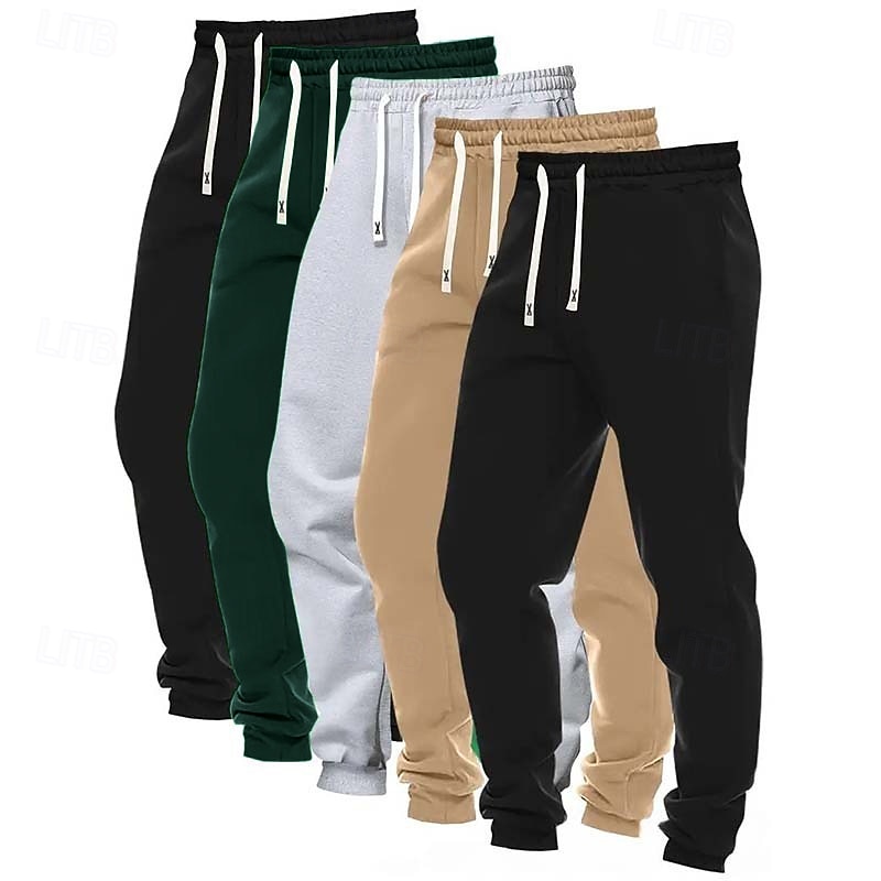 Herre Joggebukser Jogger Bukser Uformelle bukser Snorer Lomme Elastisk midje عادي Komfort Full lengde utendørs Daglig Enkel Klassisk Stil 1 2 2026 - $59.99 –P8