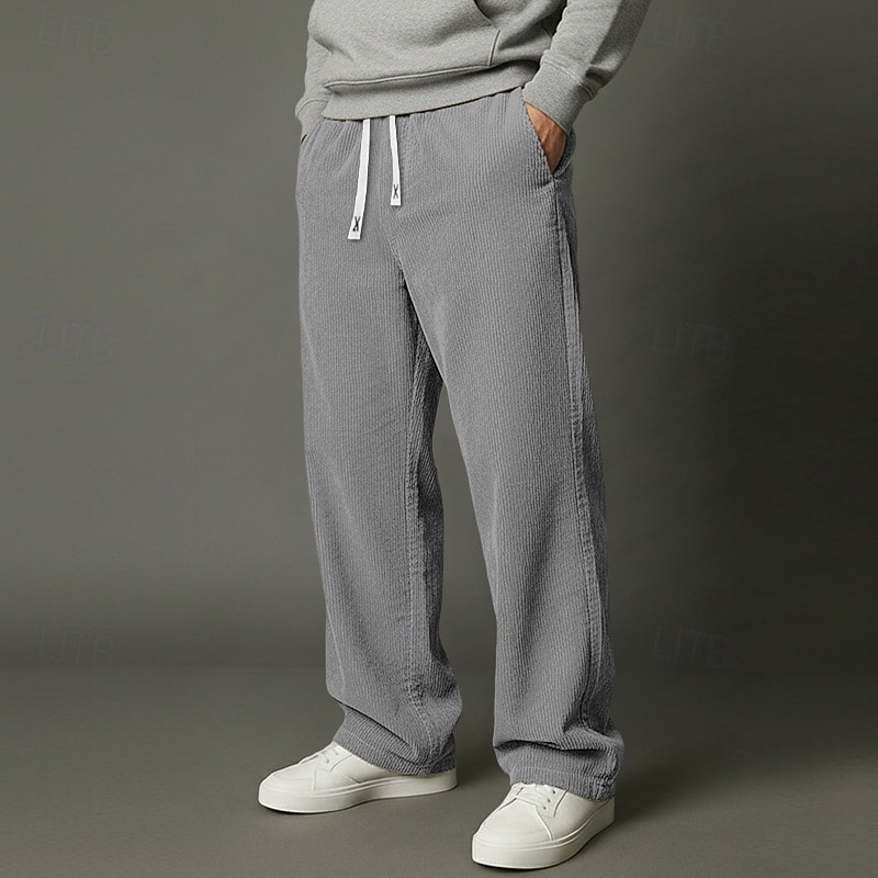 رجالي بنطلونات بنطال واسع الساق بنطلون مضلع السراويل الفضفاضة بنطال رياضي مفتوح من الأسفل رباط مرونة الخصر سهل رطوبة فتل متنفس مكتمل الطول الأماكن المفتوحة رياضة في الهواء الطلق فضفاض 2025 - $21.99 –P9