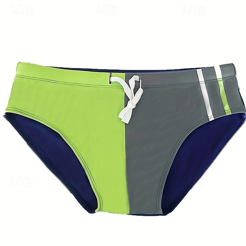 בגדי ריקוד גברים חוטיני ים תחתונים תחתוני שחייה מתיחה נושם תחתיות שרוך גלישה ביקיני צלילה טלאים קיץ 2025 - $10.49 –P3