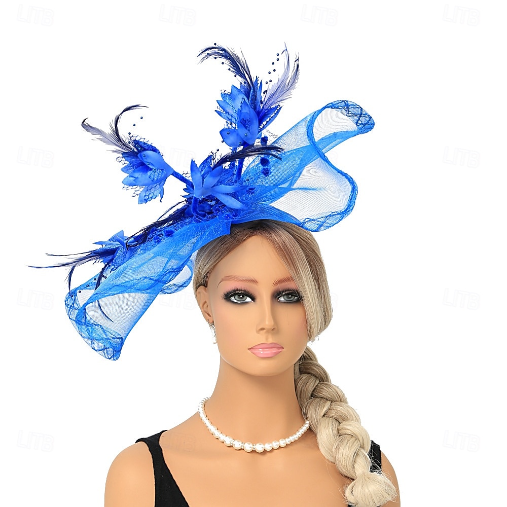 Fascinators Tulle Fedora Hat Wedding Tea Party Horse Race Cocktail Elegant Vintage Simple With Feather Headpiece Headwear 2026 - $22.99 –P12