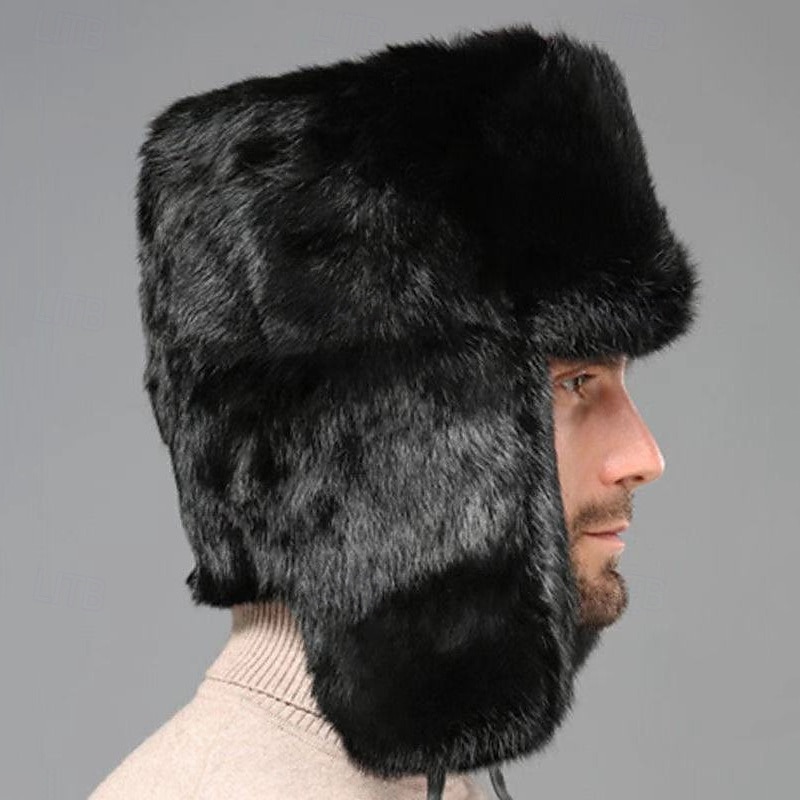 Per uomo Da aviatore Cappello Ushanka Cappello da aviatore Cappello con paraorecchie Cappelli Invernali Nero Giallo Poliestere Moda Stile Vintage Casual Streetwear Quotidiano Semplice Caldo del 2026 a $24.99 –P2