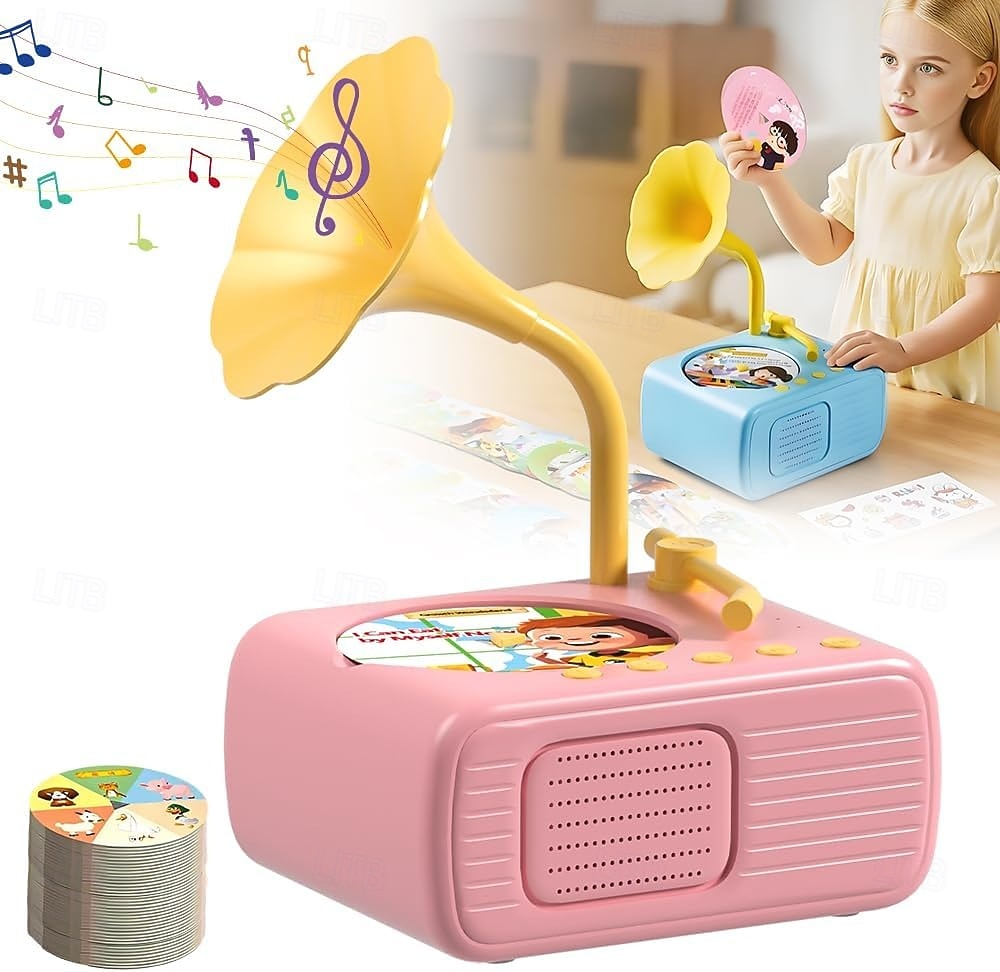 Machine à histoires phonographique pour l'éducation précoce des enfants avec 99 cartes, gramophone pour tout-petits, phonographe éducatif pour tout-petits, jouet de narration interactif pour l'école de 2026 ? $31.99 –P6