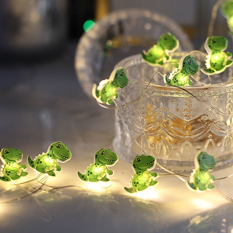 Luci a stringa a LED in filo di rame, ghirlanda a forma di dinosauro, 2 m, 20 LED, alimentate a batteria, per Natale, matrimonio, compleanno, festa, vacanza, decorazione per cameretta dei bambini, del 2026 a $14.49 –P2