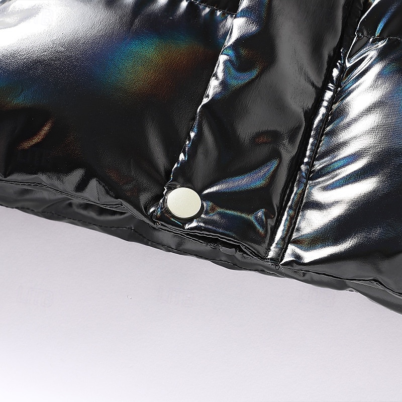 Per uomo Gilet imbottito Gilet Vacanza Quotidiano Data Moda Casual Autunno Inverno Tasca Poliestere Caldo Confortevole Tinta unica Cerniera Collo alla coreana Vestibilità regolare Nero Bianco Caffè del 2026 a $41.99 –P9