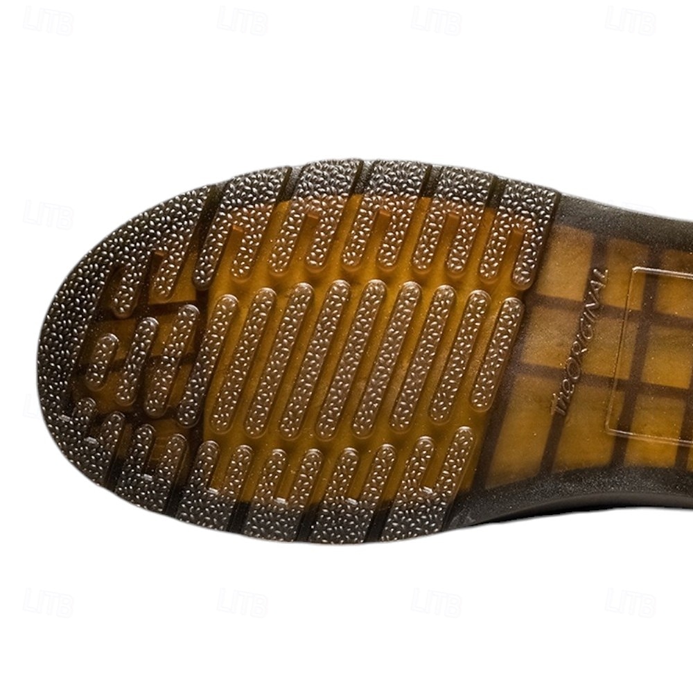 Botas de trabalho masculinas de couro bordô com cadarço, botas de combate vintage casuais de cano curto, duráveis para atividades ao ar livre &sapatos de uso diário de 2026 por $59.99 –P2