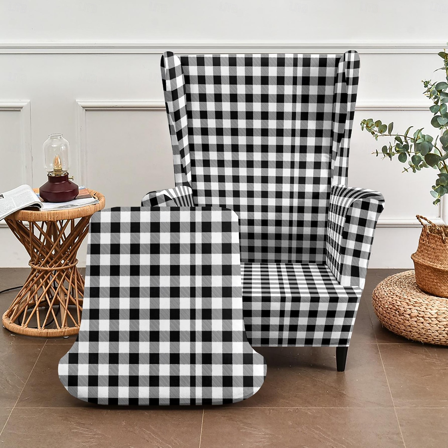 Floral, Striped & Geometric Printed Wingback Chair Covers, Stretch Polyester Slipcovers for Armchairs, Decorative Furniture Protectors 2026 - $49.99 –P6