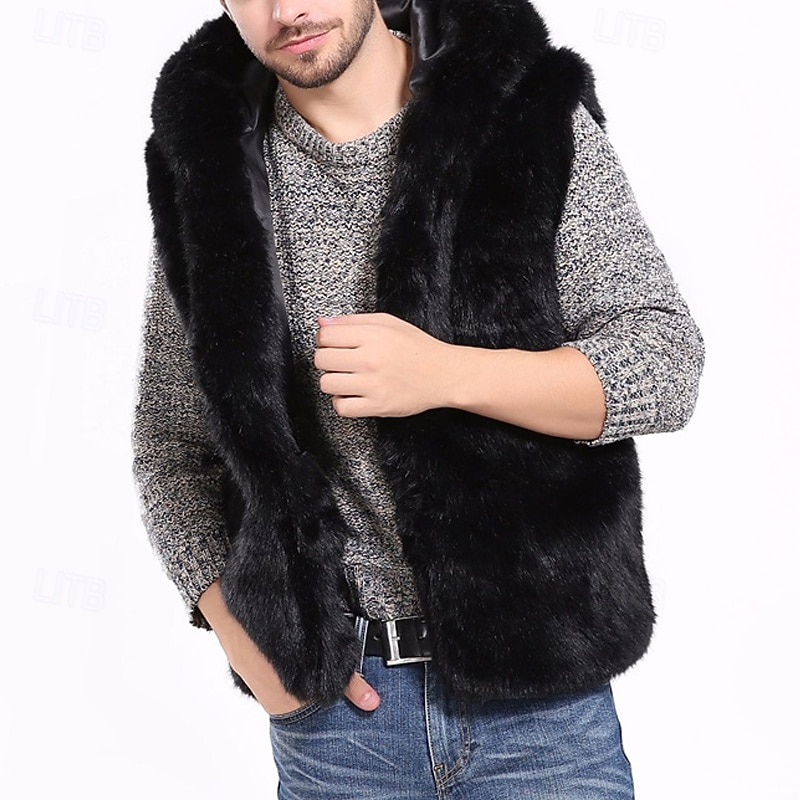 Homens Colete de camurça sintética Colete Gilet Ao ar livre Diário Moda Casual Outono Inverno Bolsos Jeans Manter Quente Confortável Tecido Zíper Com Capuz Normal Preto Amarelo Colete de 2026 por $50.99 –P1