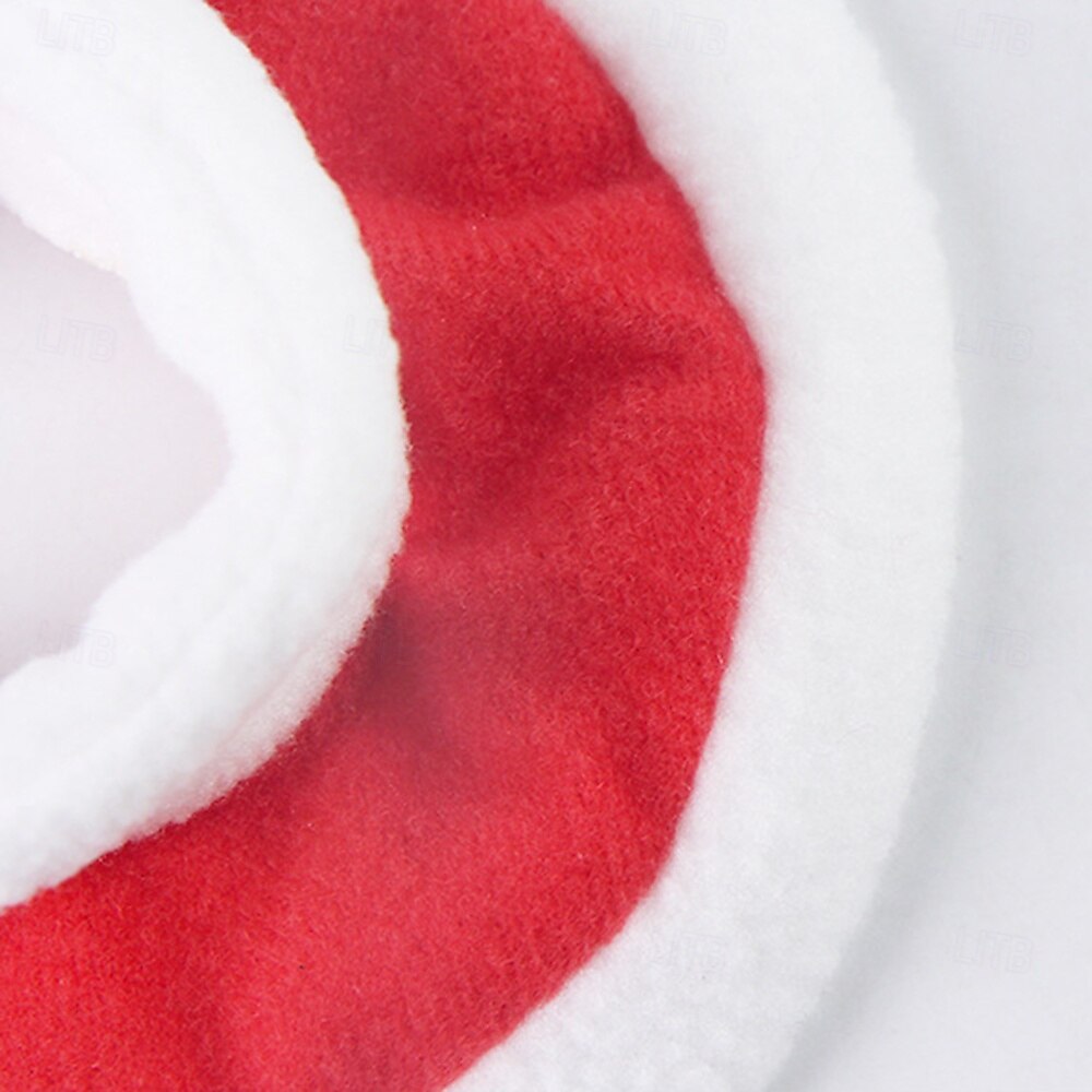 Lindo conjunto navideño para mini mascotas: capa blanca con ribete de piel y mangas a cuadros. &Accesorio de estrella para hámsteres &animales pequeños 2025 - $12.49 –P6