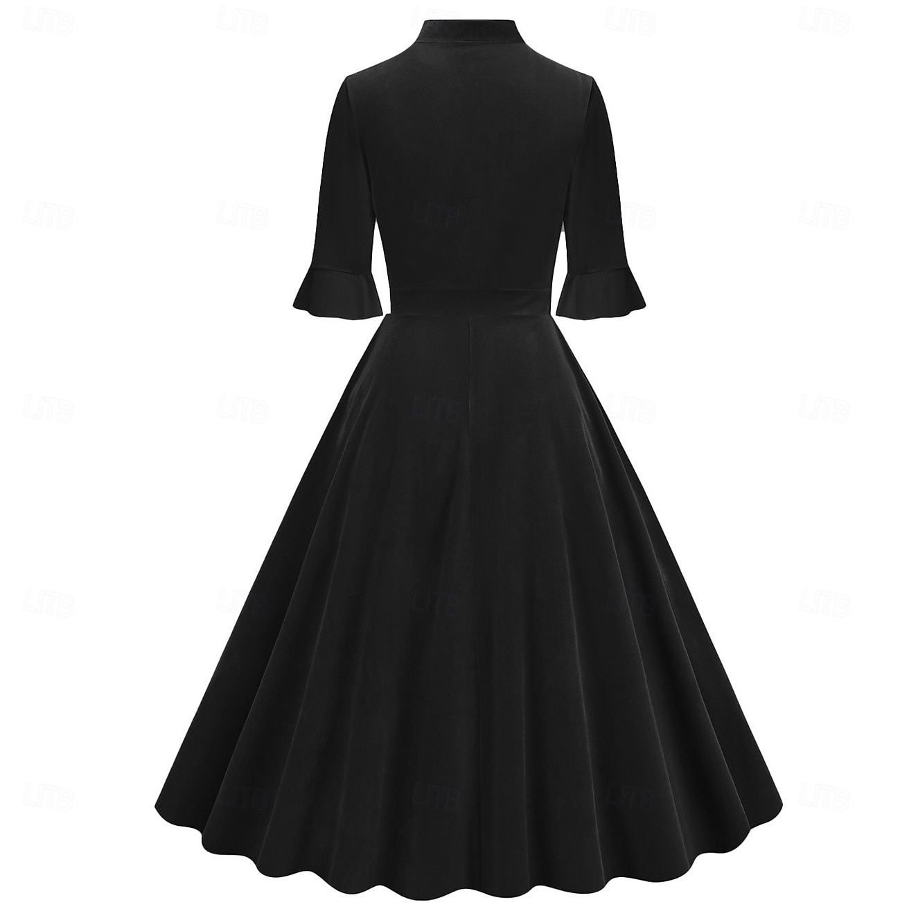 retro vintage 1950-tals cocktailklänning sammetsmaskerad dammaskerad nyårsfest retro temafest vuxenklänning 2026 - $51.99 –P19