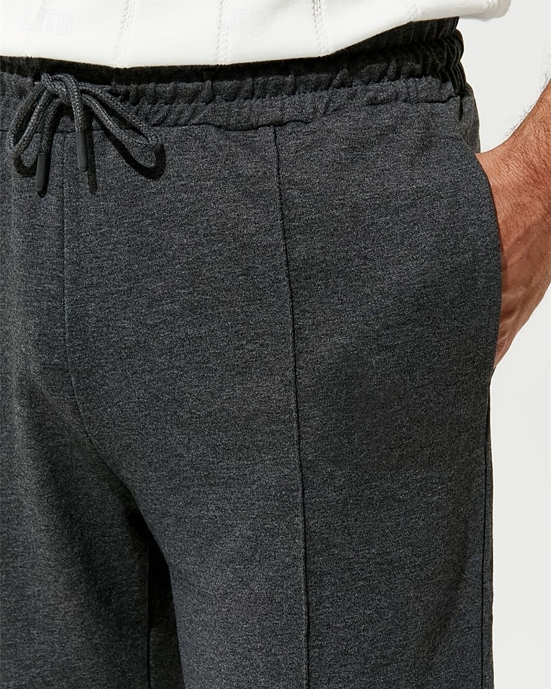 Herre Joggebukser Bukser Plisserte bukser Snorer Lomme Elastisk midje عادي Komfort Sport & Utendørs Daglig Mote Fritid Svart Grå Mikroelastisk 2025 - $32.99 –P5