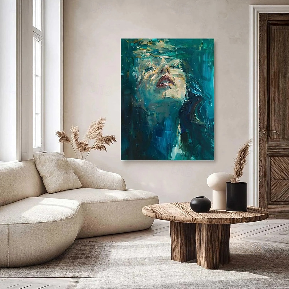 velká abstraktní malba dámy, ženský obličej, originální nástěnné umění, beztvářný portrét, figurativní malba na plátně, zarámovaná nástěnná dekorace ženy 2026 - $43.99 –P2