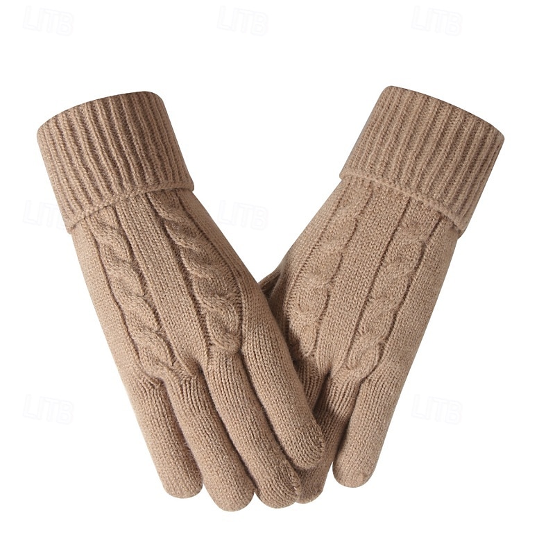 Per donna 1 Paio Interi / Invernali / Guanti lavorati a maglia Streetwear / All'aperto Guanti - Semplice Dita intere / Stampato del 2026 a $19.49 –P6