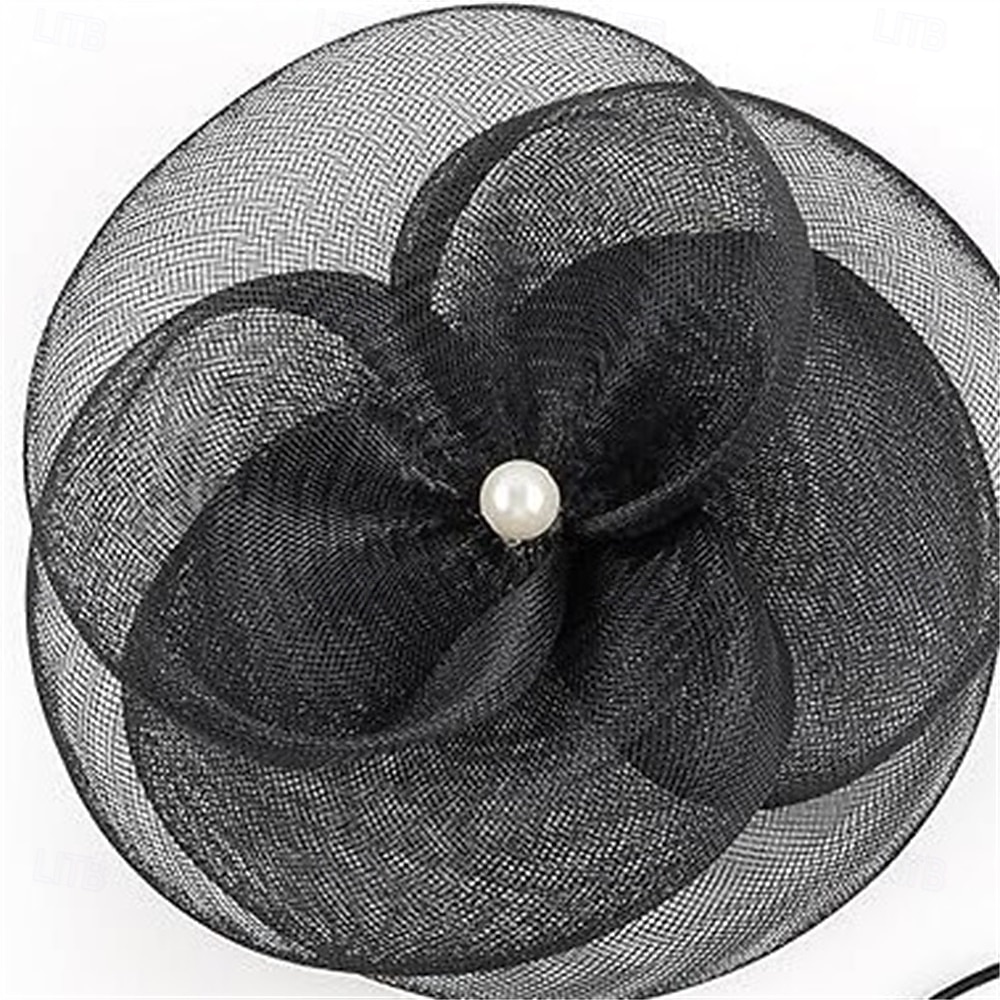 Fascinadores Tule Pérola Chapéu Fedora Casamento Festa de Chá Corrida de cavalos coquetel Elegante Vintage Com Perola Imitação Capacete Chapéu de 2026 por $17.49 –P6