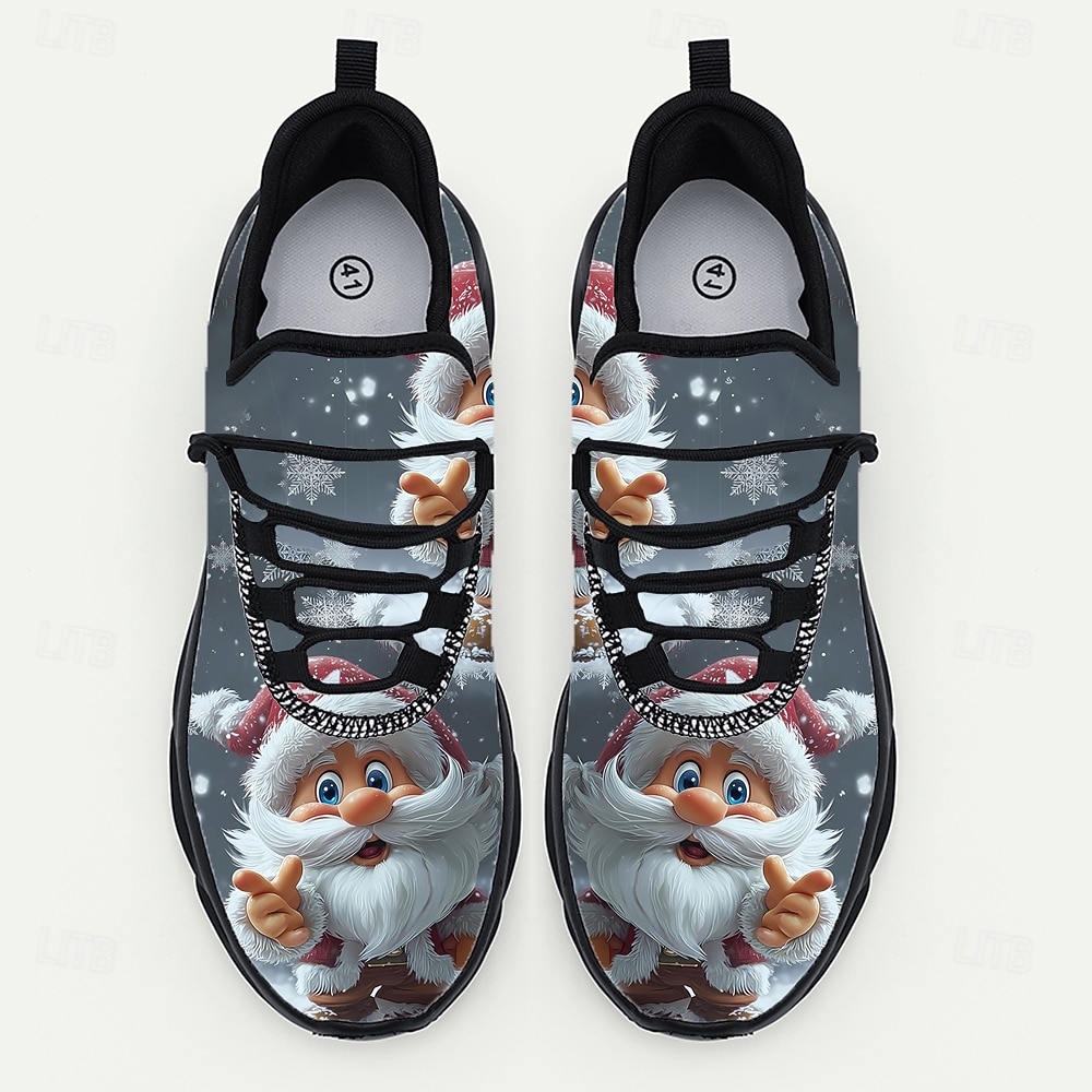 Tênis masculino com estampa de elfo de Natal – design divertido com espírito festivo, ideal para uso casual e festas de fim de ano de 2026 por $34.99 –P5