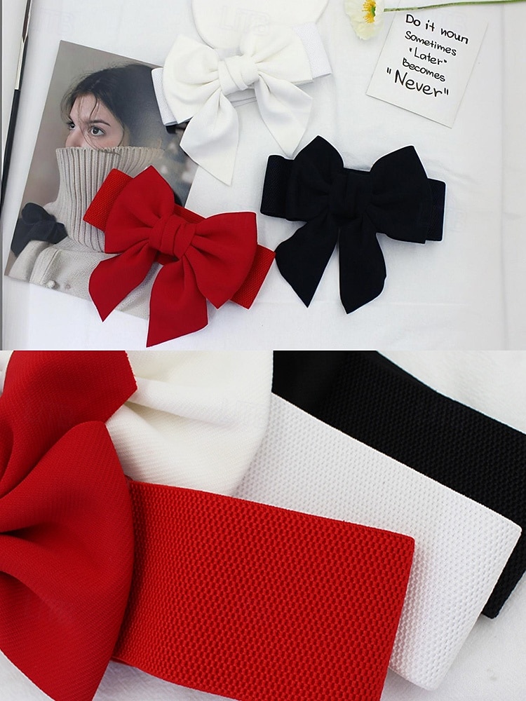 Ceinture élastique à nœud pour femme, élégante et confortable pour les robes, accessoire de Noël parfait en plusieurs couleurs de 2026 ? $11.99 –P10