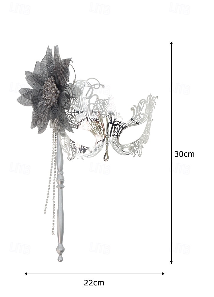 női arany filigrán álarcosbál maszk virággal és gyöngyökkel díszítve karácsonyi partira, bálra &szalagavató 2026 - $19.99 –P2