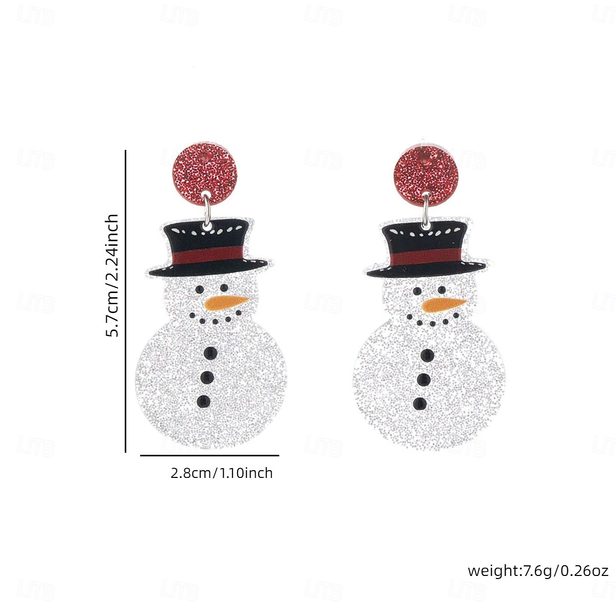 orecchini a forma di pupazzo di neve – orecchini scintillanti per le feste natalizie con cappello rosso e naso per donna del 2026 a $11.99 –P3