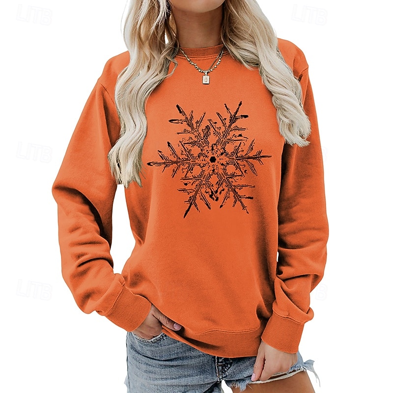 joulu Naisten Pusero Vapaa-ajan topit Pitkähihainen Topit Urheilu- ja treenivaatteet Kuvitettu Puuvilla Pehmeä Juhla Loma Urheiluasut Urheiluvaatteet Musta Valkoinen Keltainen 2025 - $25.99 –P3