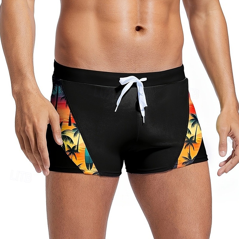 Hombre Bañador Natación Corto Bañadores Pantalones Bañadores de traje de baño Retazos Correa Eslático Transpirable Prendas de abajo Surf Bikini Buceo Verano 2026 - $10.49 –P2