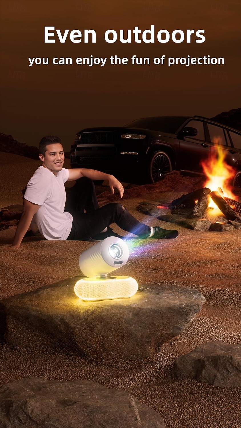 Премиум проектор YT900 с автофокусировкой разрешение 1920*1080 опциональная микрофонная основа светодиодная лента 2.4/5GHz двухдиапазонный Wi-Fi Android 13.0 3-х линзовый стеклянный объектив с 2026 - $217.09 –P9