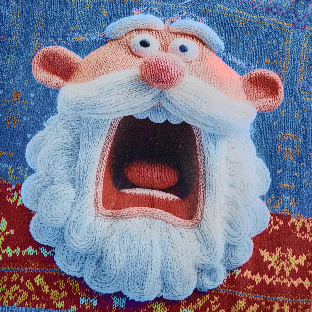 Ugly Christmas Sweater Men's Cartoon Santa Claus Print Pullover Sweater Jumper Knitwear Crewneck Casual Vacation Daily Knitting Keep Warm Long Sleeve Spring Fall Winter Lake blue Red Blue 2025 - $37.99 –P6