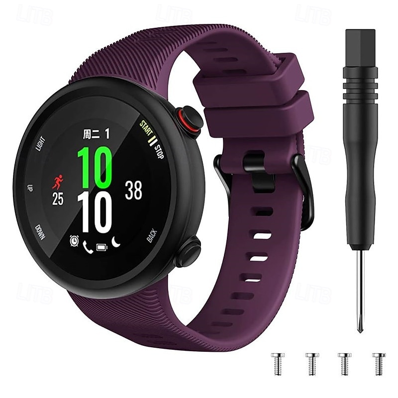 Pásek hodinek pro Garmin Forerunner 45/45s Silikon Výměna, nahrazení Popruh Nastavitelný Sportovní značka Moderní spona Náramek 2026 - $14.99 –P6